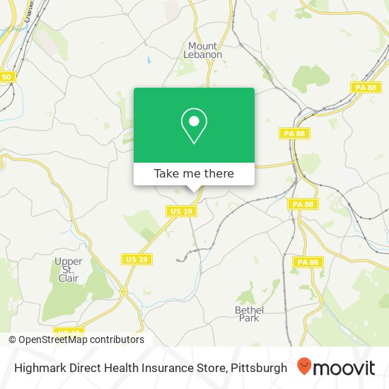 Highmark Direct Health Insurance Store map