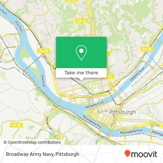 Broadway Army Navy map