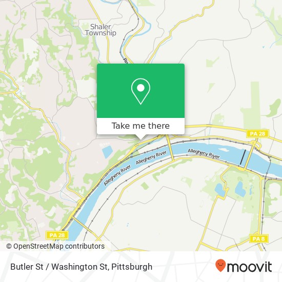 Mapa de Butler St / Washington St