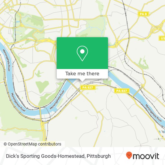 Dick's Sporting Goods-Homestead map