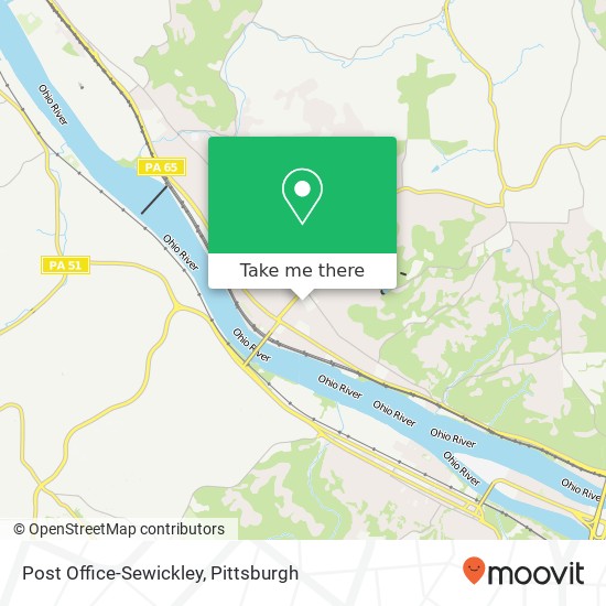 Post Office-Sewickley map