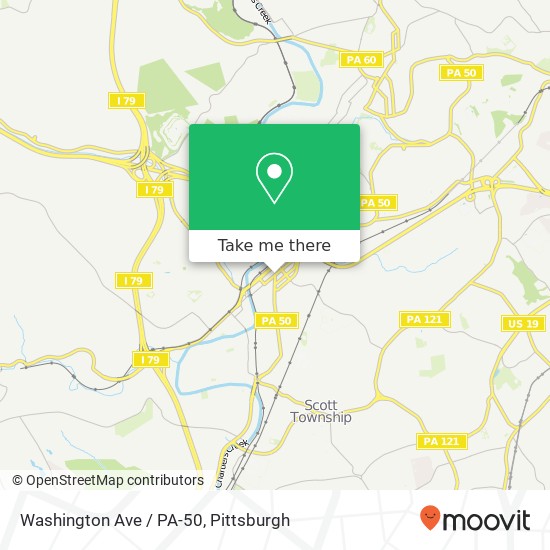 Mapa de Washington Ave / PA-50