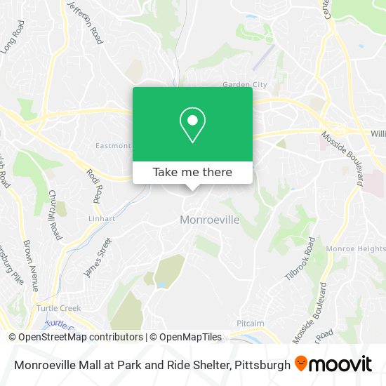 Monroeville Mall at Park and Ride Shelter map