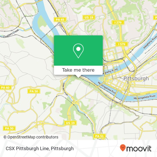 Mapa de CSX Pittsburgh Line