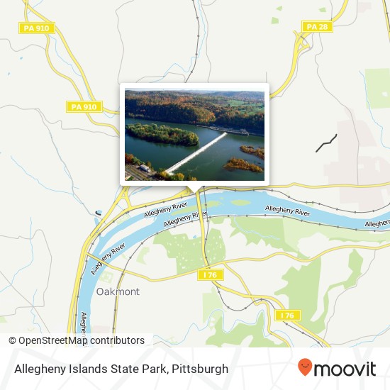 Allegheny Islands State Park map