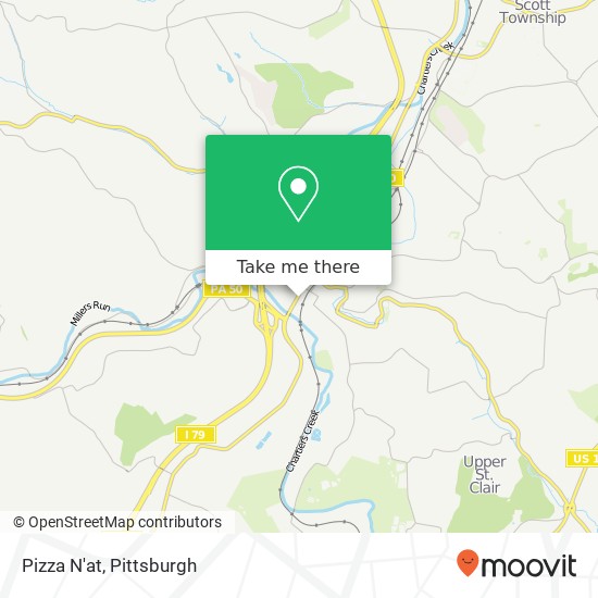 Mapa de Pizza N'at, 609 Washington Ave Bridgeville, PA 15017