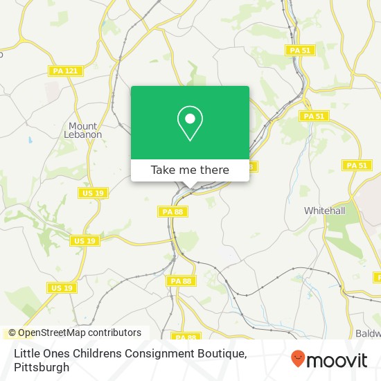 Mapa de Little Ones Childrens Consignment Boutique, 1106 Castle Shannon Blvd Pittsburgh, PA 15234