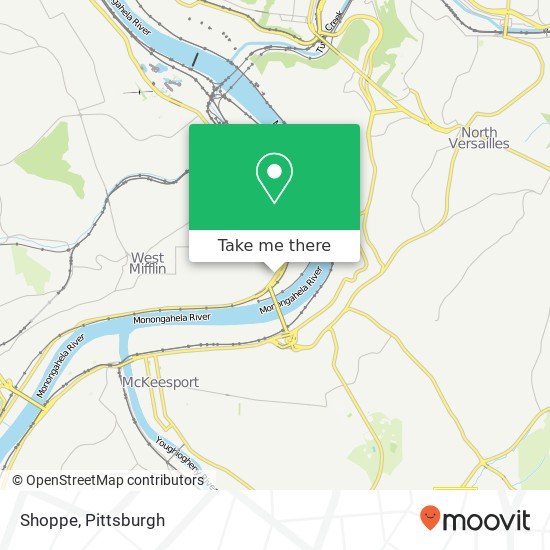 Mapa de Shoppe, 1021 Duquesne Blvd Duquesne, PA 15110