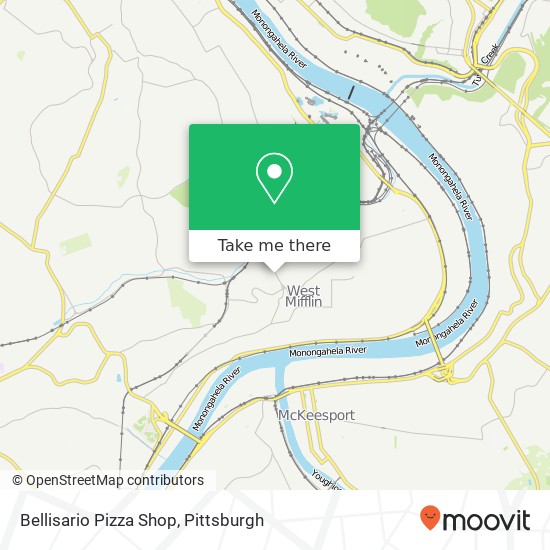 Bellisario Pizza Shop, 1842 Homeville Rd West Mifflin, PA 15122 map