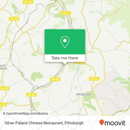 Mapa de Silver Palace Chinese Restaurant, 2739 Library Rd Pittsburgh, PA 15234