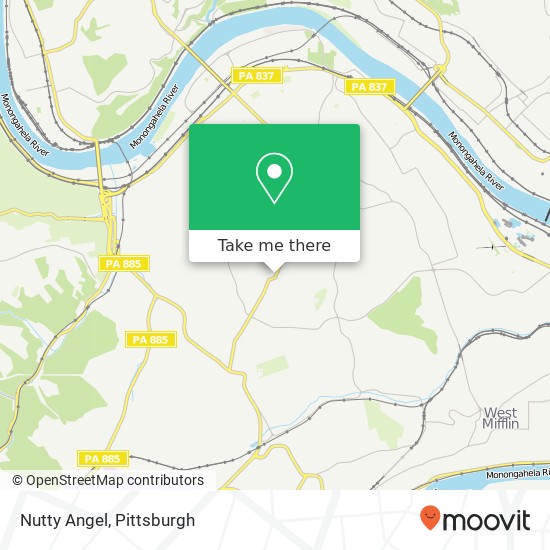 Mapa de Nutty Angel, 4004 Main St Homestead, PA 15120