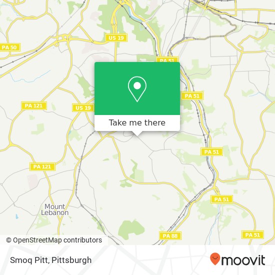 Mapa de Smoq Pitt, 600 Brookline Blvd Pittsburgh, PA 15226