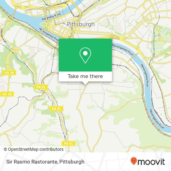 Mapa de Sir Rasmo Rastorante, 160 Brownsville Rd Pittsburgh, PA 15210