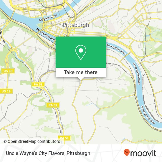 Mapa de Uncle Wayne's City Flavors, 130 Brownsville Rd Pittsburgh, PA 15210