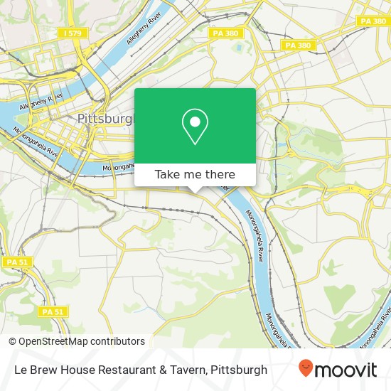 Le Brew House Restaurant & Tavern, 2512 E Carson St Pittsburgh, PA 15203 map