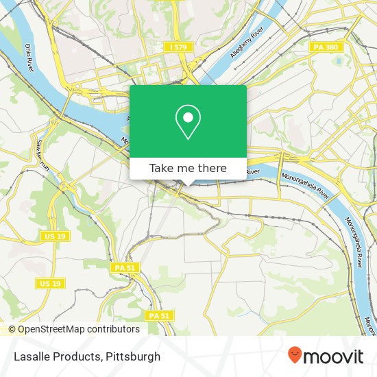 Mapa de Lasalle Products, 42 Terminal Way Pittsburgh, PA 15219