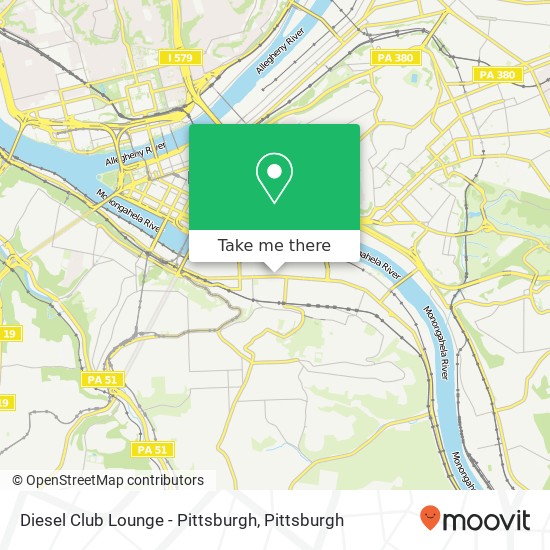 Diesel Club Lounge - Pittsburgh map