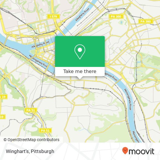 Mapa de Winghart's, 1505 E Carson St Pittsburgh, PA 15203