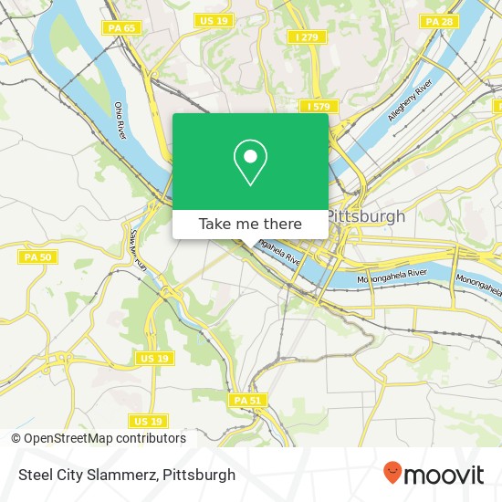 Mapa de Steel City Slammerz, W Station Square Dr Pittsburgh, PA 15219