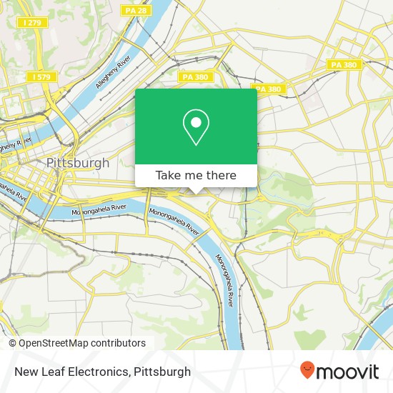 Mapa de New Leaf Electronics, 294 Craft Ave Pittsburgh, PA 15213
