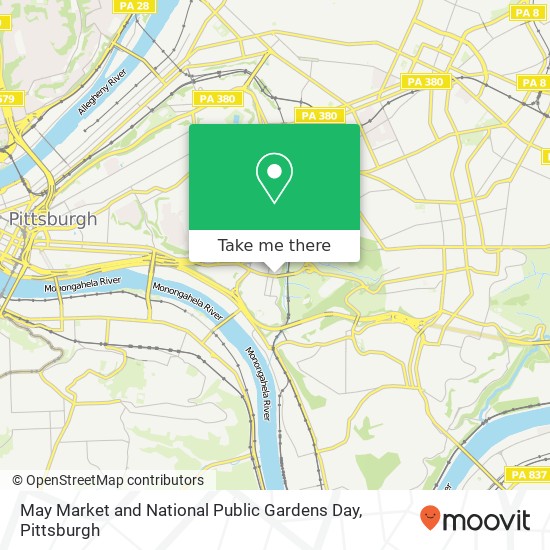 May Market and National Public Gardens Day map