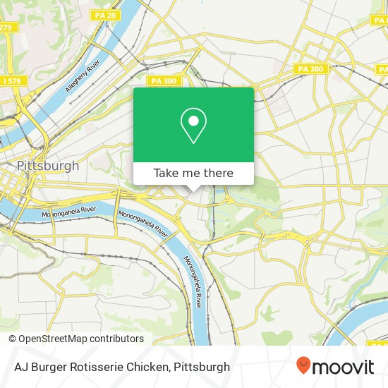 AJ Burger Rotisserie Chicken, 422 Semple St Pittsburgh, PA 15213 map