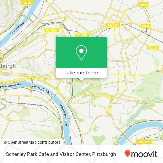 Schenley Park Cafe and Visitor Center, 101 Panther Hollow Rd Pittsburgh, PA 15213 map