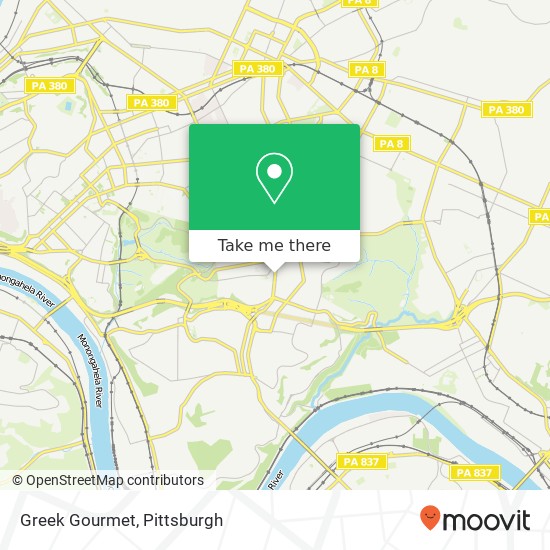Mapa de Greek Gourmet, 2130 Murray Ave Pittsburgh, PA 15217