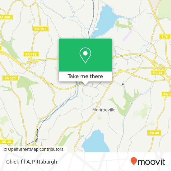 Mapa de Chick-fil-A, 200 Mall Circle Dr Monroeville, PA 15146