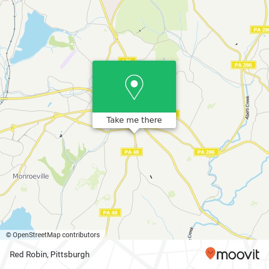 Mapa de Red Robin, Mosside Blvd Monroeville, PA 15146