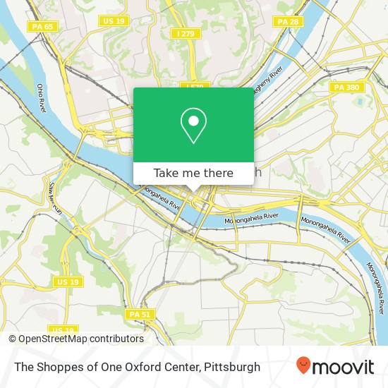 Mapa de The Shoppes of One Oxford Center