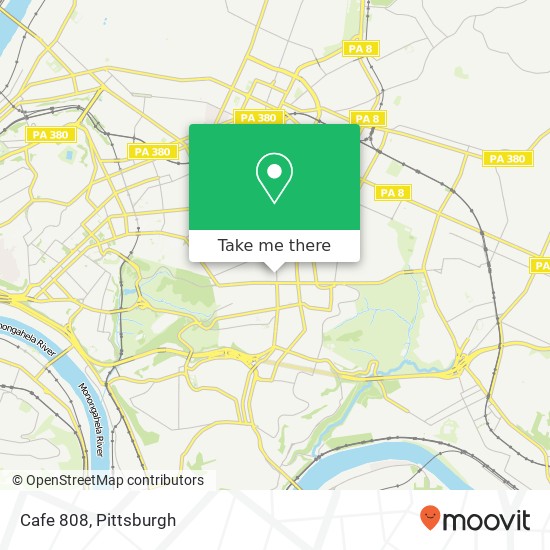 Mapa de Cafe 808, 1620 Murray Ave Pittsburgh, PA 15217