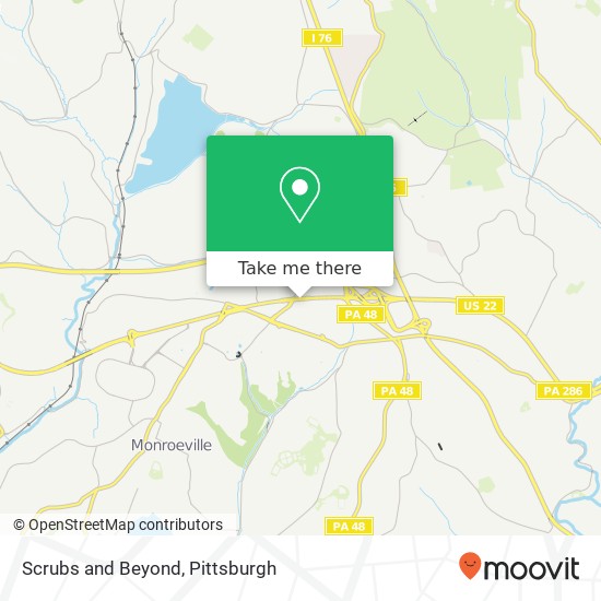 Mapa de Scrubs and Beyond, 4060 William Penn Hwy Monroeville, PA 15146