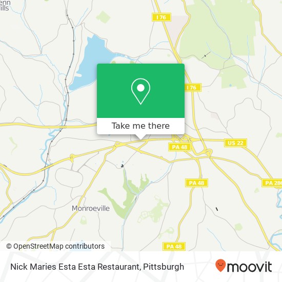 Mapa de Nick Maries Esta Esta Restaurant, 4000 William Penn Hwy Monroeville, PA 15146