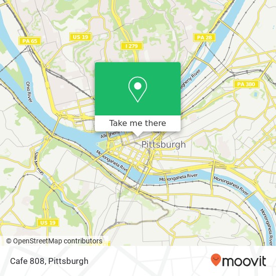 Mapa de Cafe 808, 808 Penn Ave Pittsburgh, PA 15222
