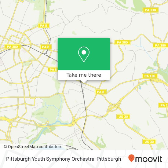 Mapa de Pittsburgh Youth Symphony Orchestra