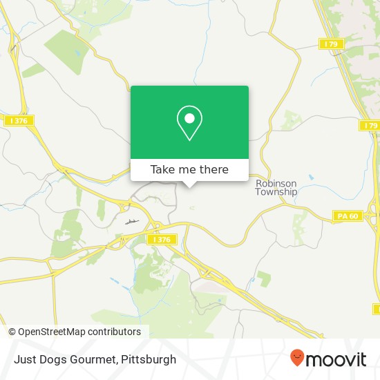 Mapa de Just Dogs Gourmet, Pittsburgh, PA 15205