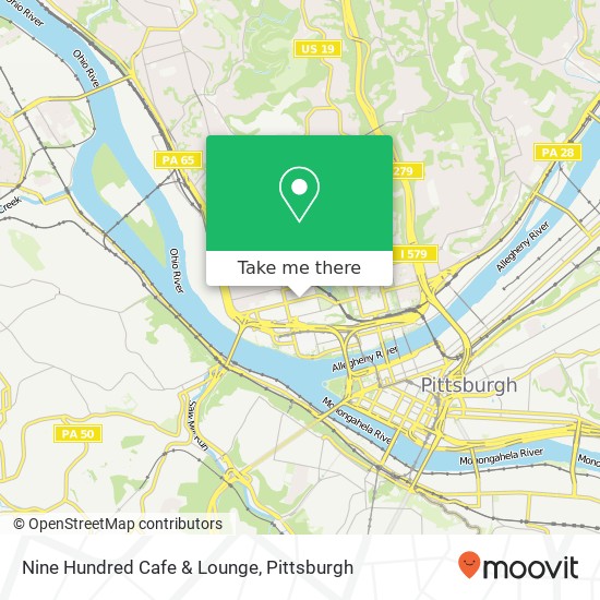 Nine Hundred Cafe & Lounge, 900 Western Ave Pittsburgh, PA 15233 map