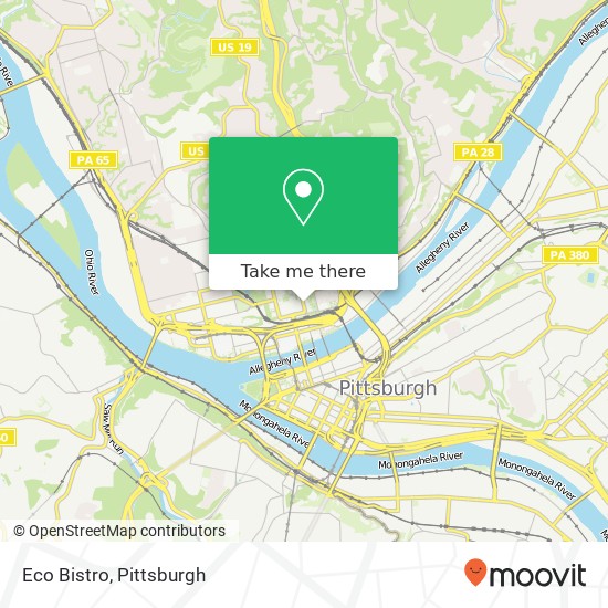 Mapa de Eco Bistro, 116 Allegheny Ctr Pittsburgh, PA 15212
