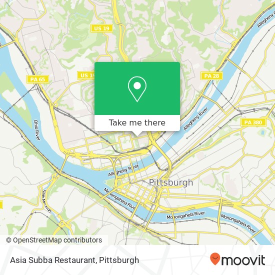 Asia Subba Restaurant, 700 Cedar Ave Pittsburgh, PA 15212 map