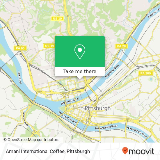 Mapa de Amani International Coffee, 507 Foreland St Pittsburgh, PA 15212