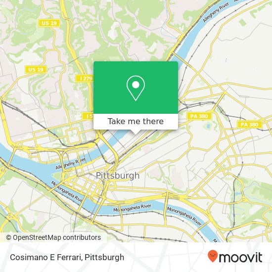Mapa de Cosimano E Ferrari, 2100 Smallman St Pittsburgh, PA 15222