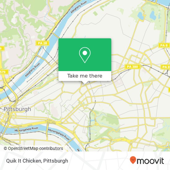 Quik It Chicken, 4521 Centre Ave Pittsburgh, PA 15213 map