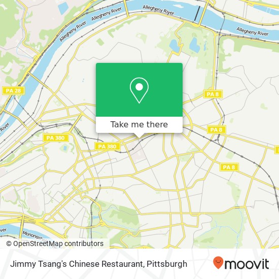 Jimmy Tsang's Chinese Restaurant, 5700 Centre Ave Pittsburgh, PA 15206 map