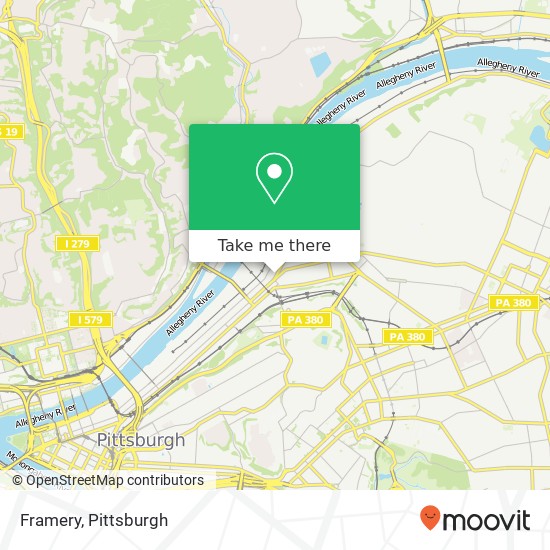 Mapa de Framery, 3441 Butler St Pittsburgh, PA 15201