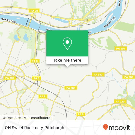 Mapa de OH Sweet Rosemary, 19 Torrance St Pittsburgh, PA 15235