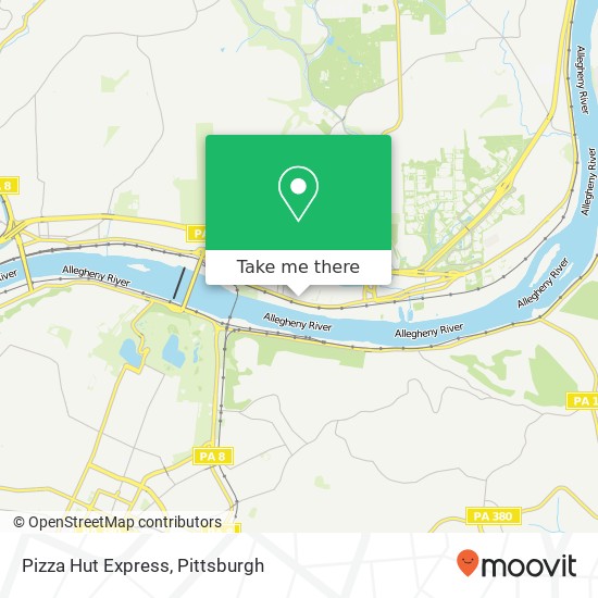 Mapa de Pizza Hut Express, 825 Freeport Rd Pittsburgh, PA 15238