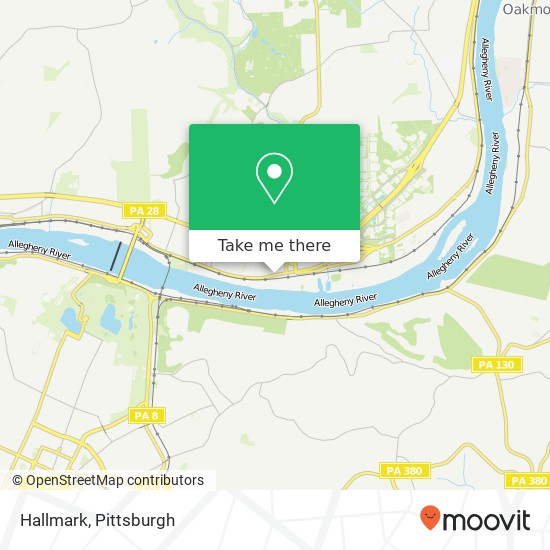 Mapa de Hallmark, 967 Freeport Rd Pittsburgh, PA 15238