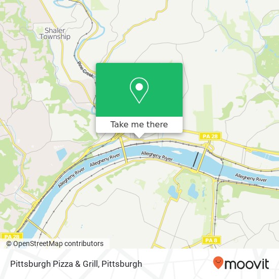 Mapa de Pittsburgh Pizza & Grill, 918 Main St Sharpsburg, PA 15215