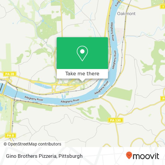 Gino Brothers Pizzeria, 55 Alpha Dr Pittsburgh, PA 15238 map
